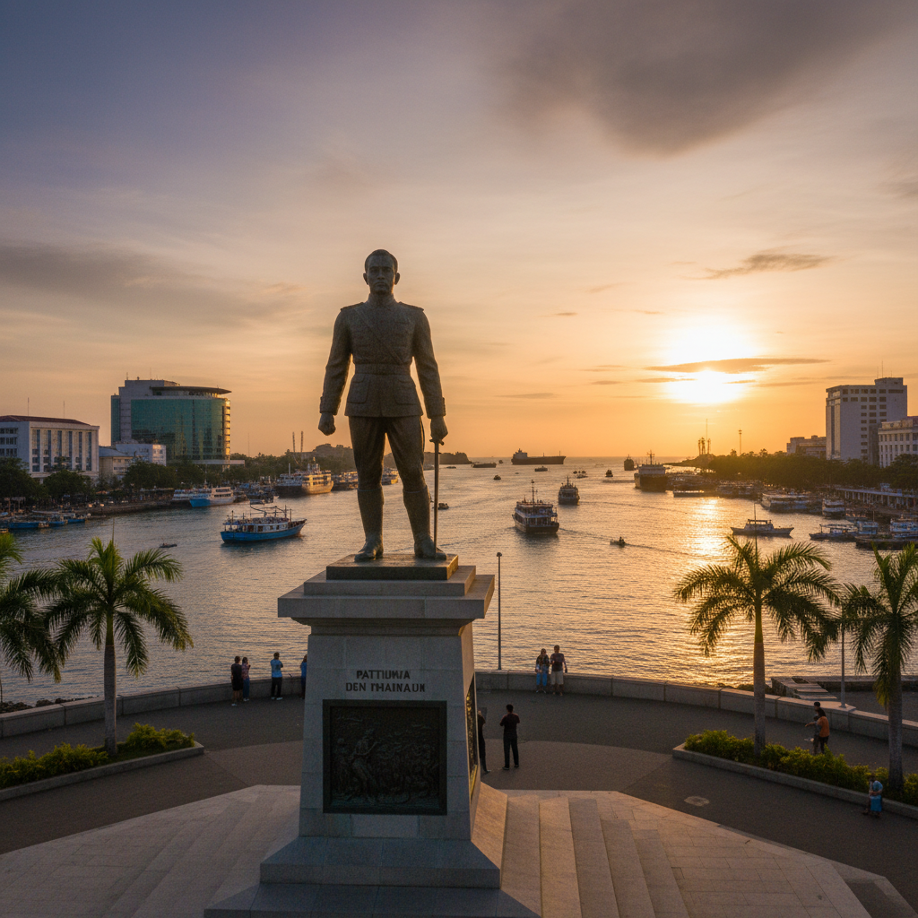 Pattimura statue in Ambon city square